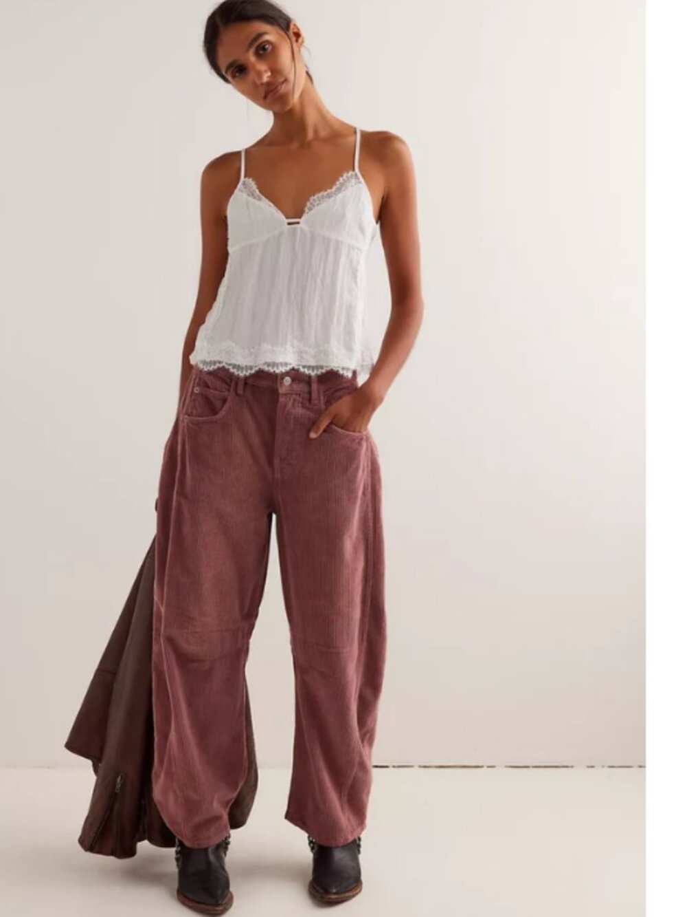 NEW Free People We The Free Good Luck Barrel Corduroy 1J5